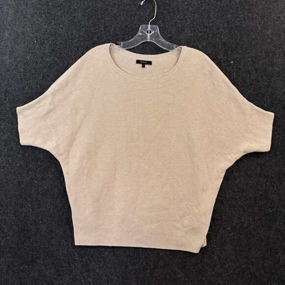 Quince Sweaters - Quince Sweater Women's Small Oatmeal Lightweight Cashmere Dolman Knit Short Slee